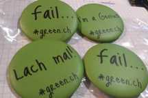 в коллекция значок набор 4шт металл зеленые i am a genius green.ch
