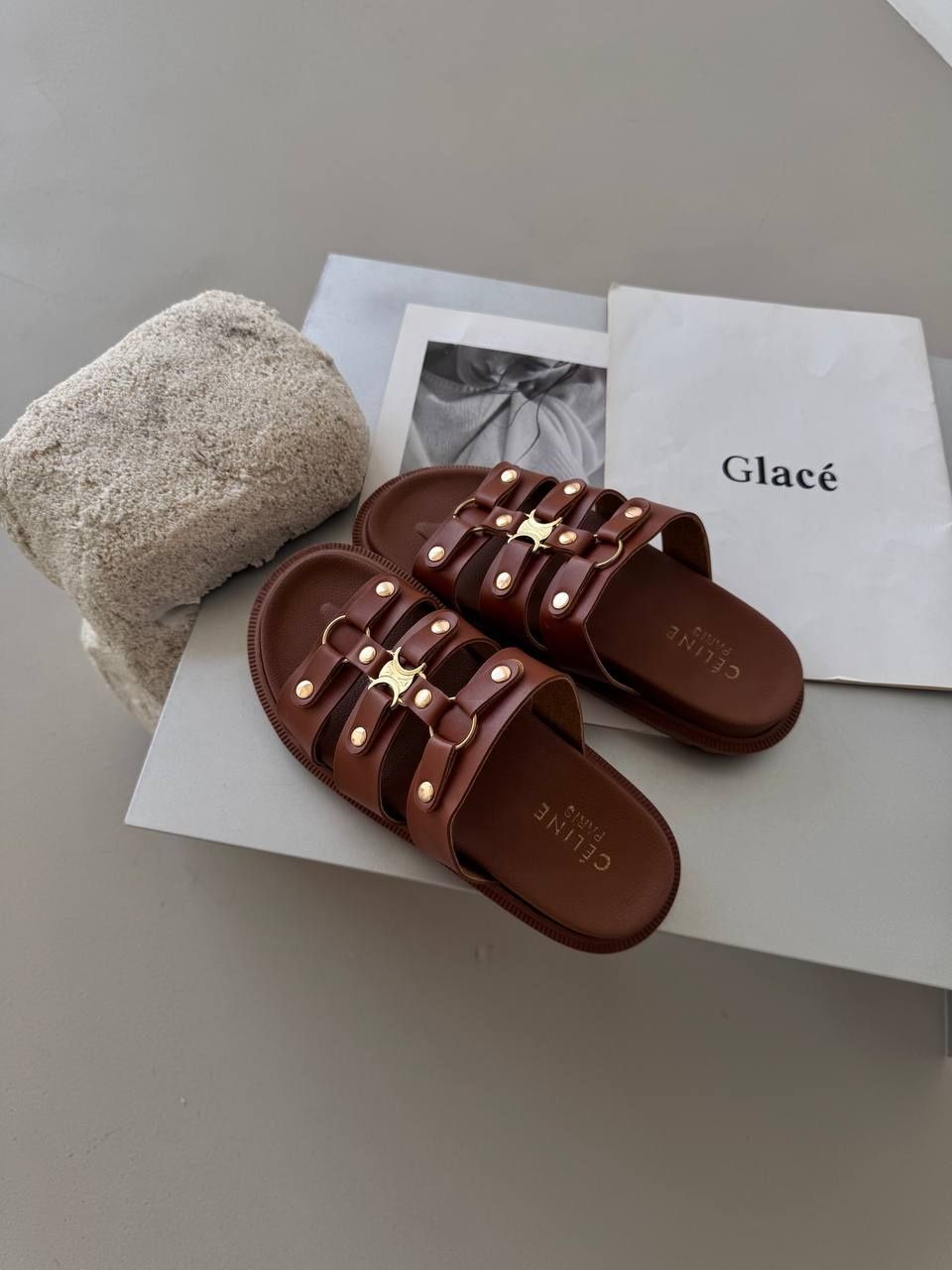 р36-41 Шльопанці Celine Tippi Slides Ginger
