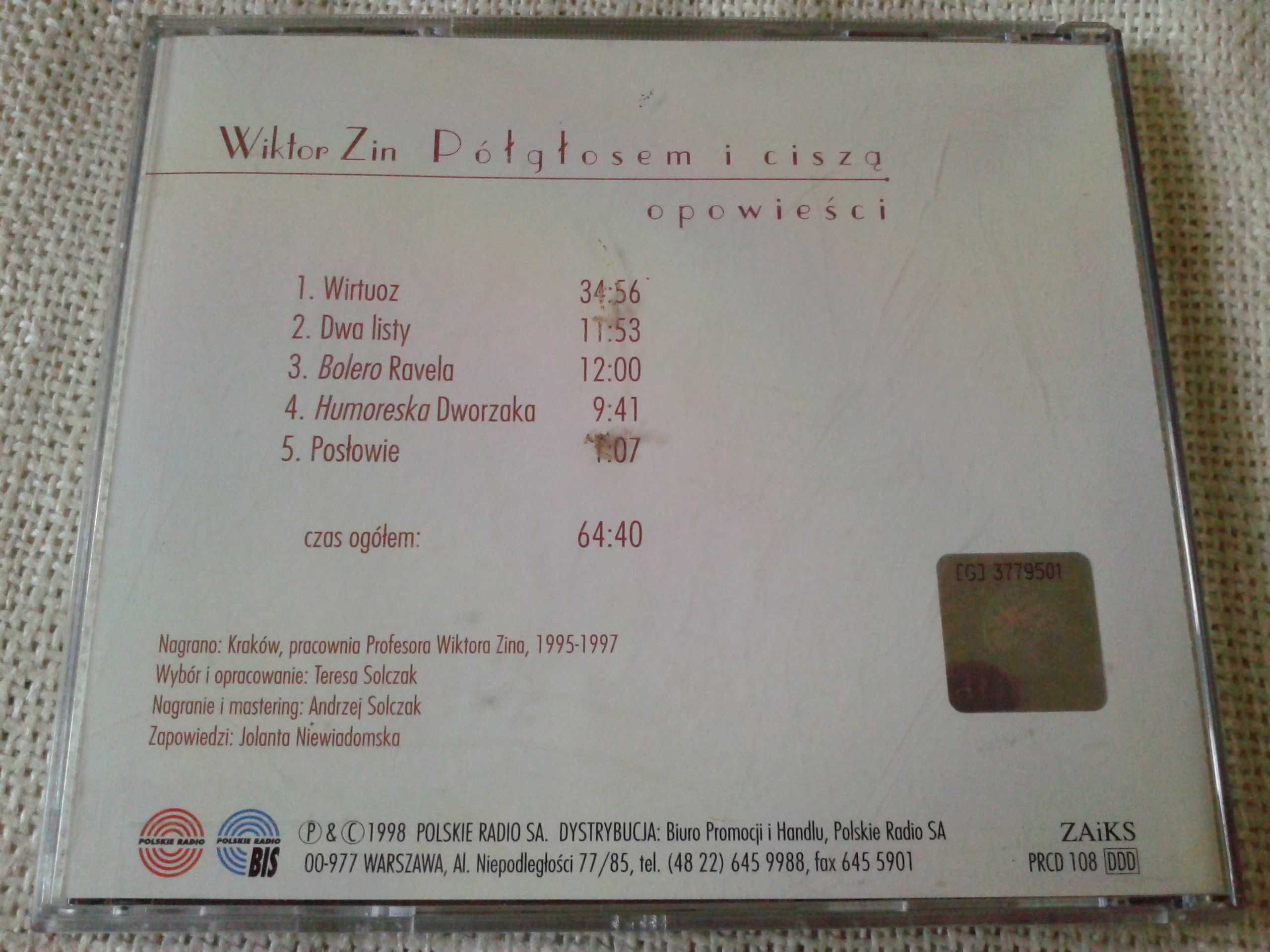 Wiktor Zin – Półgłosem I Ciszą  CD