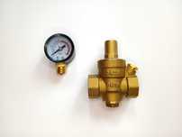 DN 20, 1 cal, zawór regulator ciśnienia, mosiężny + manometr