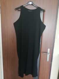 Letnia sukienka midi, wąska czarna-prążki, 48-50 XL Bonprix.