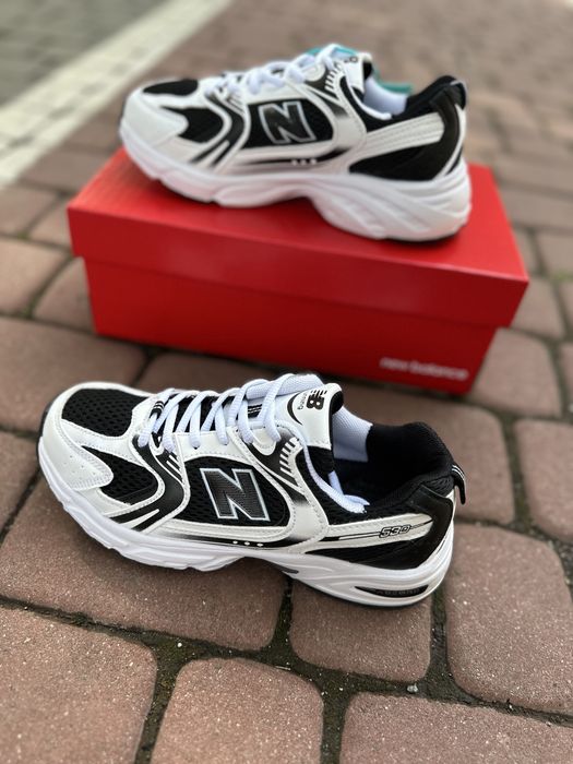 Кросівки New balance 530 black white чорні білі жіночі чоловічі