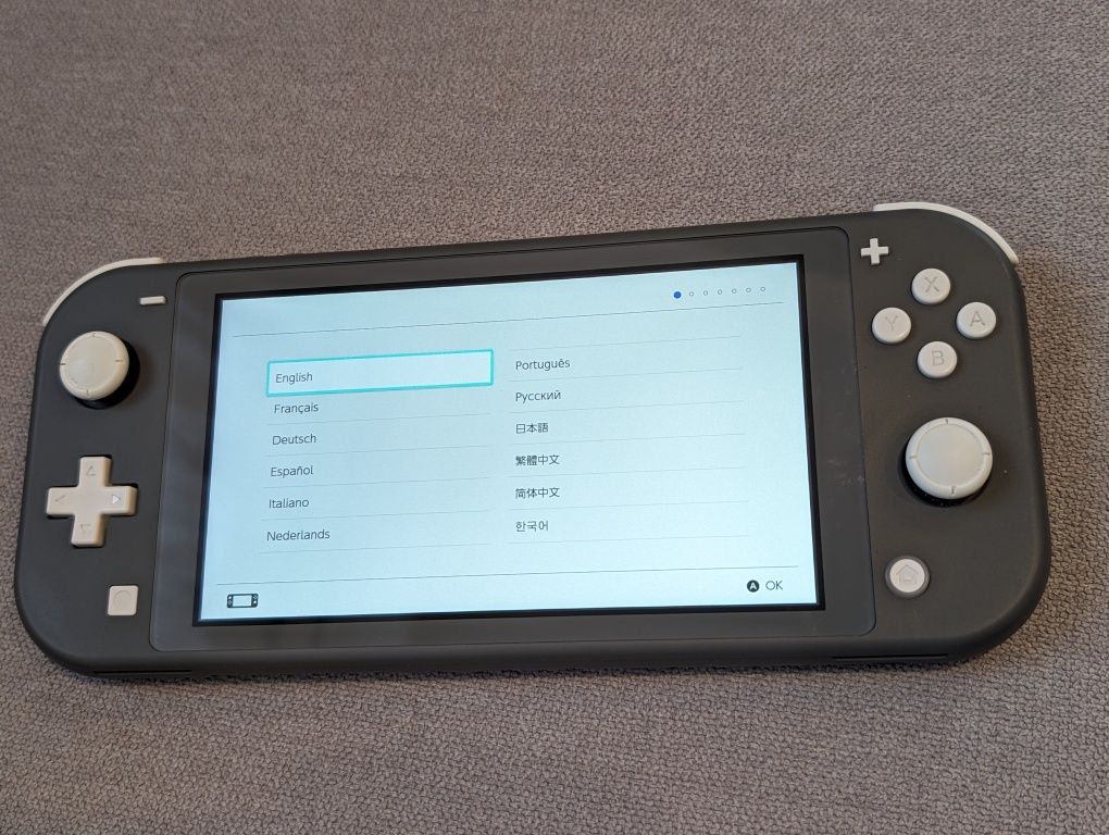 Nintendo Switch Light grey z etui