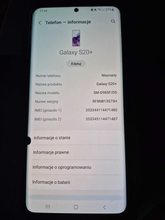 Samsung S20+ stan BDB