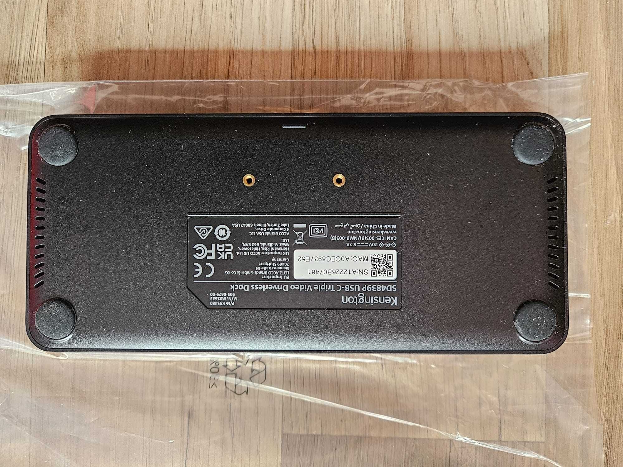 Stacja dokująca Kensington SD4839P USB-C 3-Wideo Power Delivery 85W