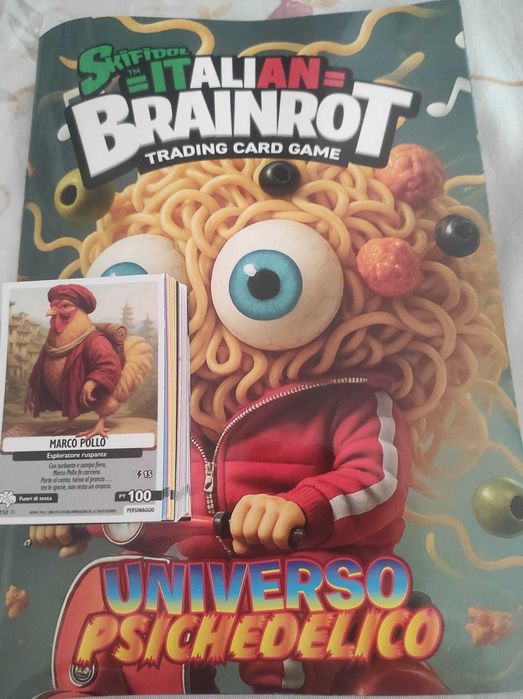 caderneta de Brainrot Italian incompleta + 50 repetidos