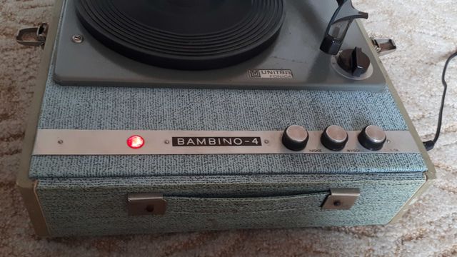 gramofon Bambino 4 Unitra adapter vintage