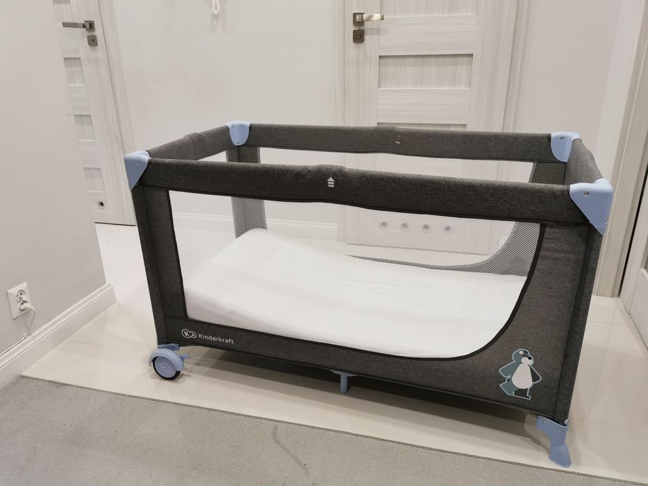 Kinderkraft joy łóżko z materacem okazja