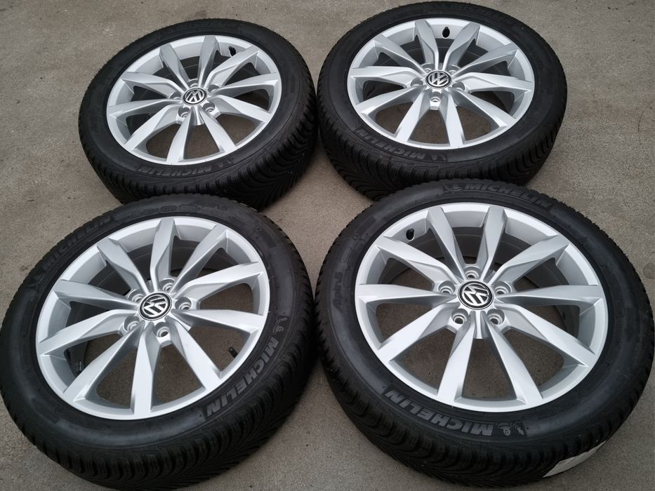 Koła Zimowe Alu 17" VW Golf VII VI V Sportsvan Touran Caddy 5x112 Oryg