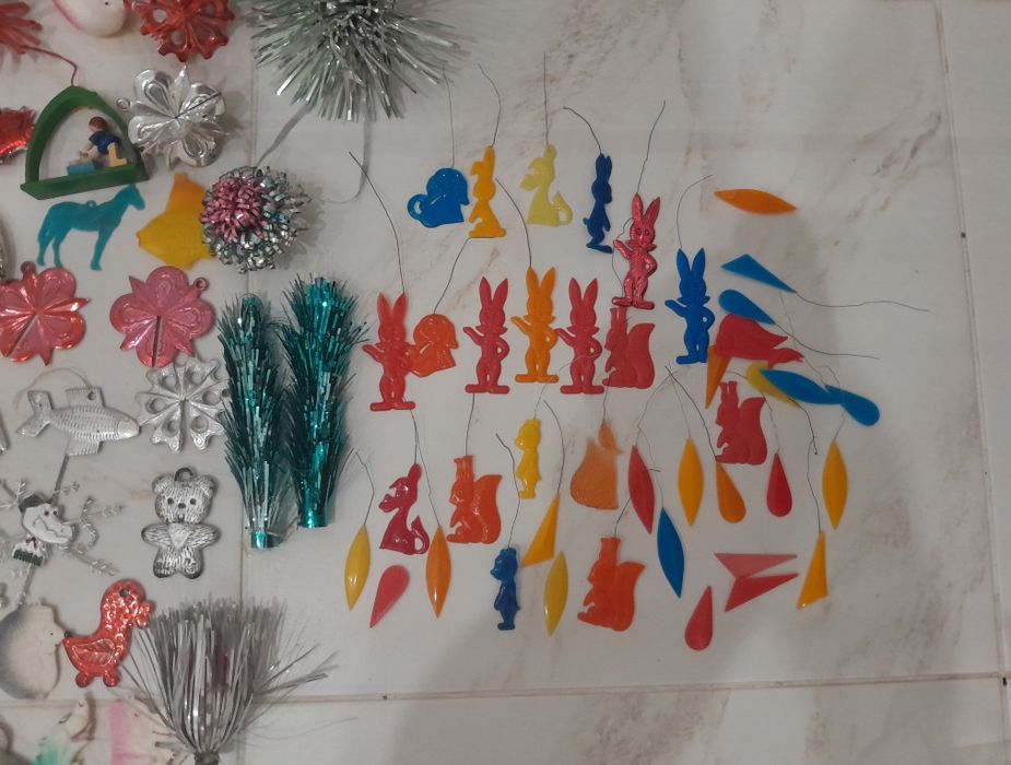 Бусы на елку Стеклярус Елочные игрушки СССР  новорічні іграшки