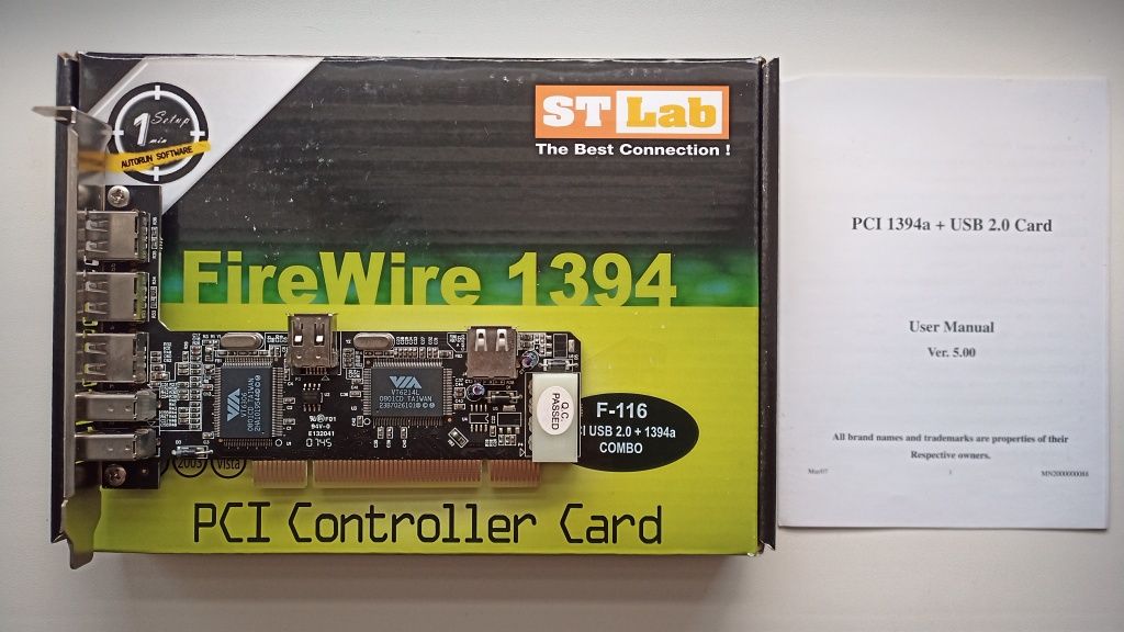 Контроллер PCI STLab IEEE-1394+USB 2.0 F-116