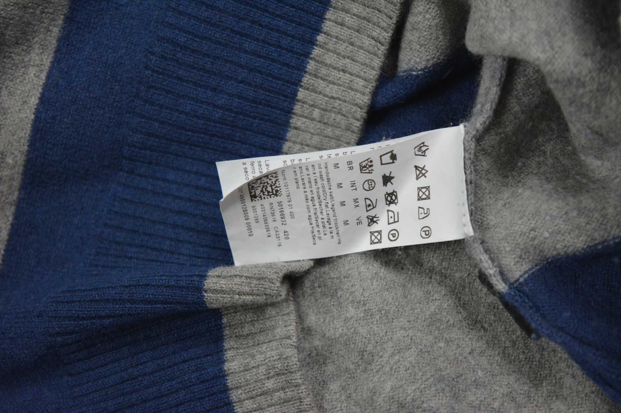 Hugo Boss Męski Sweter Virgin Wool V-Neck Rozmiar M