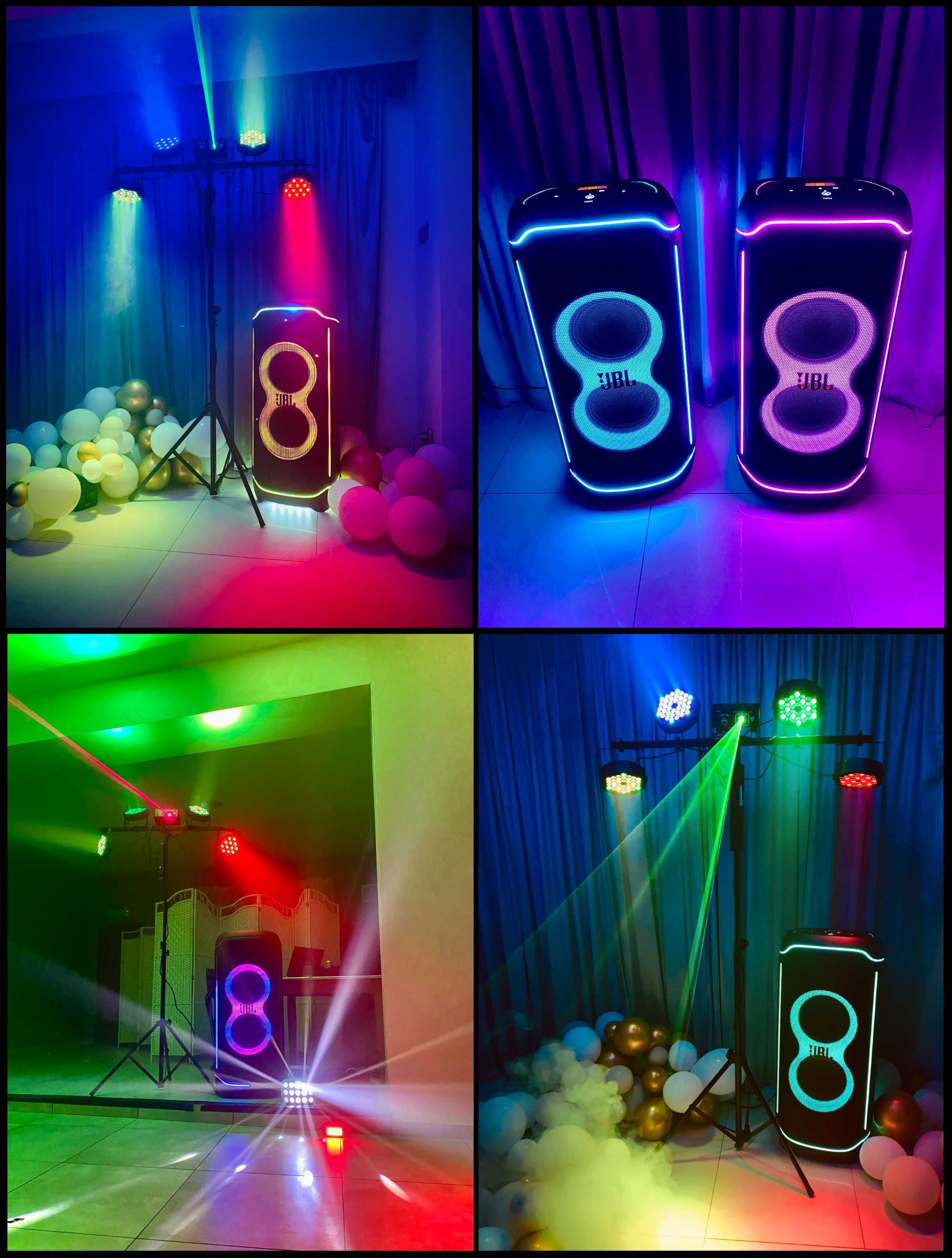 Wynajem nagłośnienia JBL cyfry LED oświetlenia wytwornic dymu girlanda