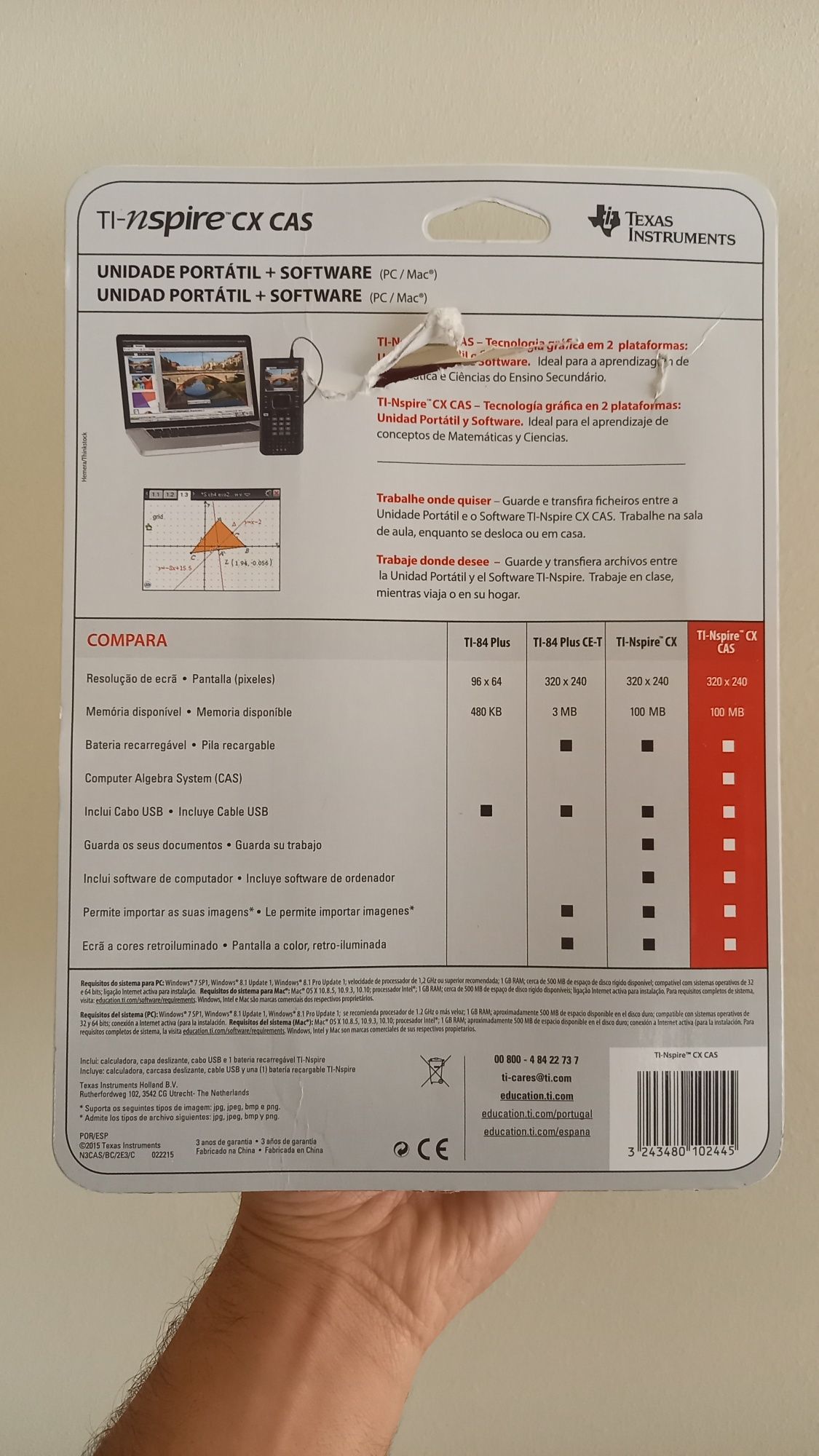 Calculadora gráfica TI-Nspire CX CAS