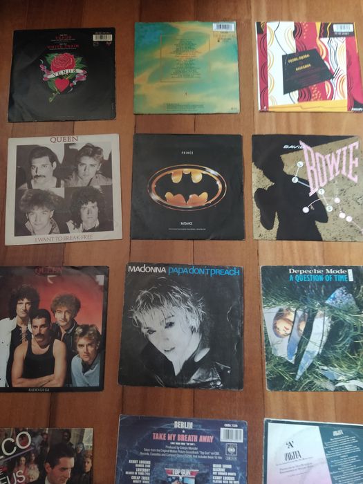 Discos vinil singles anos 80