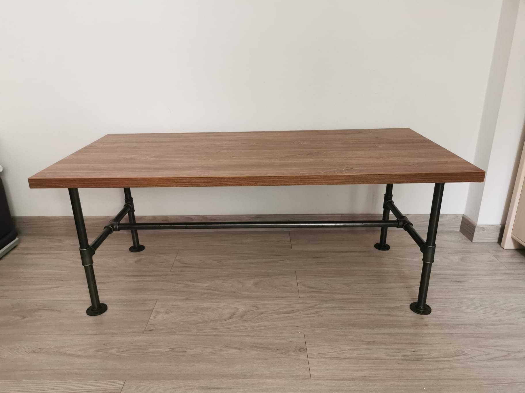 Stolik kawowy z rur hydraulicznych, loft, ława, unikalny