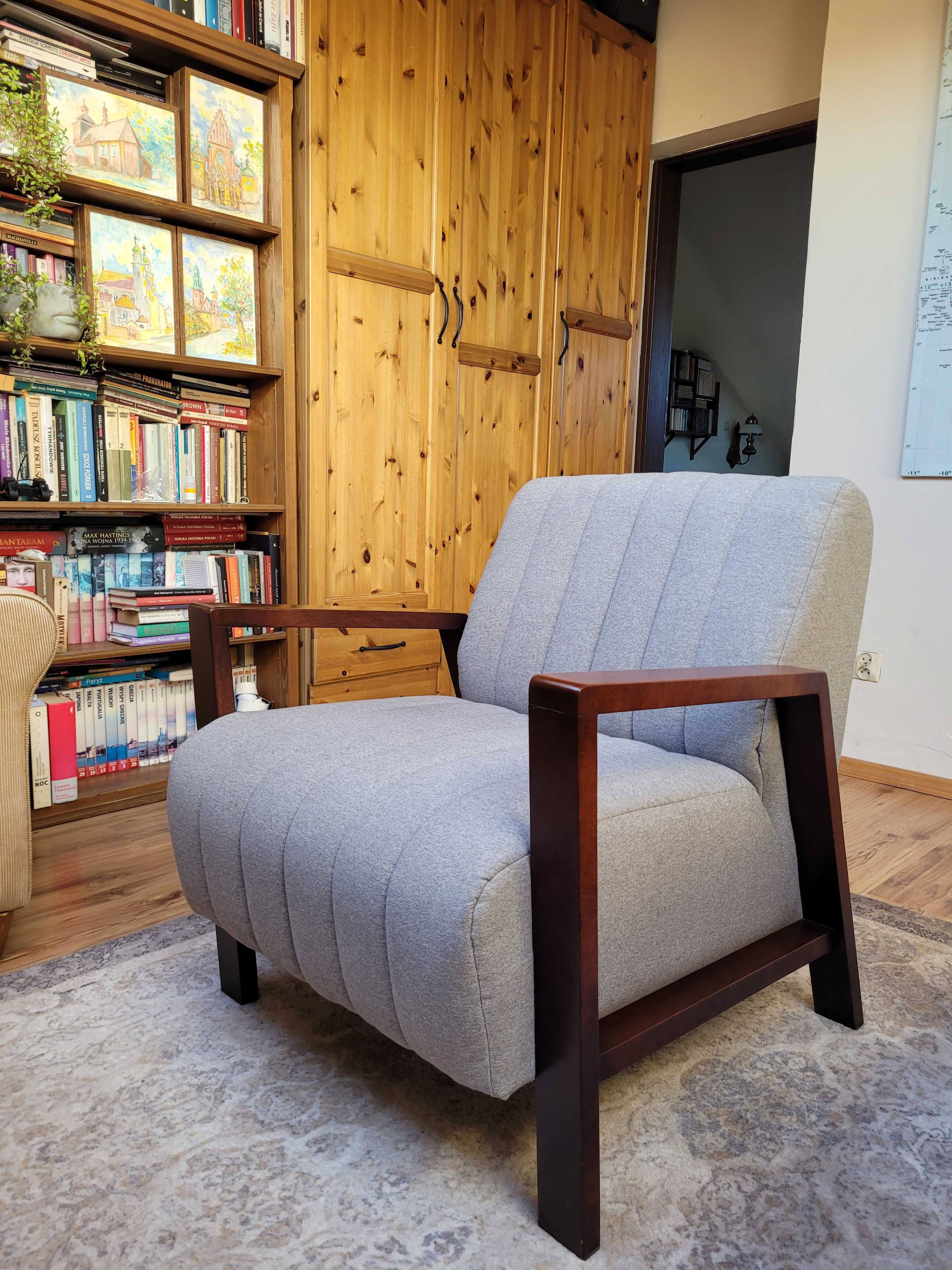 Fotel Cooper SLF24 szary, prawie nowy, Smart Line Furniture 24