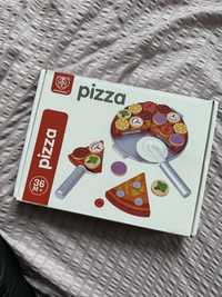 Drewniana pizza montessori nowa zabawka