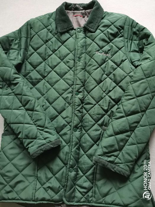 Pierre Cardin przejściowa, pikowana roz. L butelkowa zieleń. Super