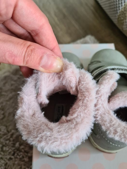 Buty za kostkę zimowe ocieplane dziecięce cupcake 21 rzep