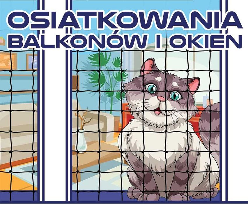 Siatka dla kota osiatkowanie balkonu przeciwko ptakom
