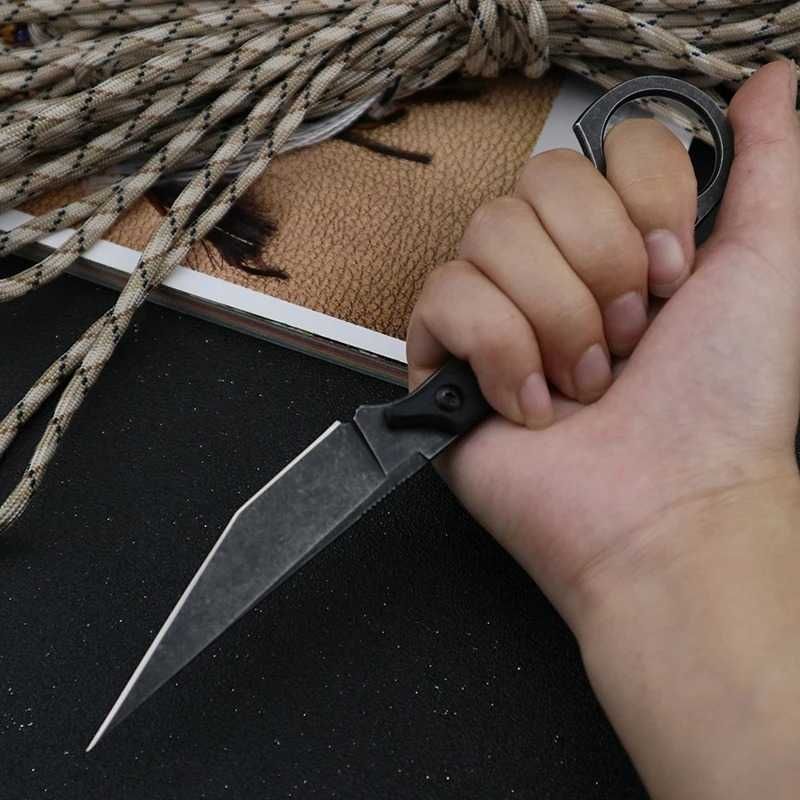 Nóż Taktyczny FULL TANG Etui Kabura BUSHCRAFT Pazur EDC rzutka ND14