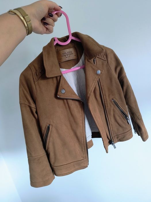 Kurtka ramoneska zamszowa Zara 104