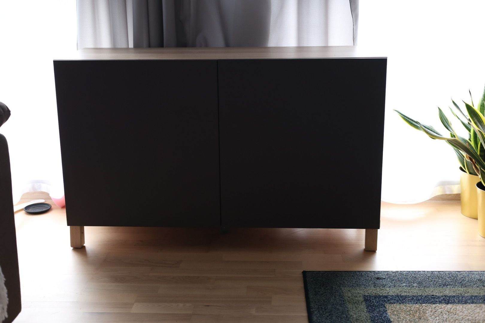 Szafka stojąca BESTA Ikea 120x42x74 cm brąz + drewno