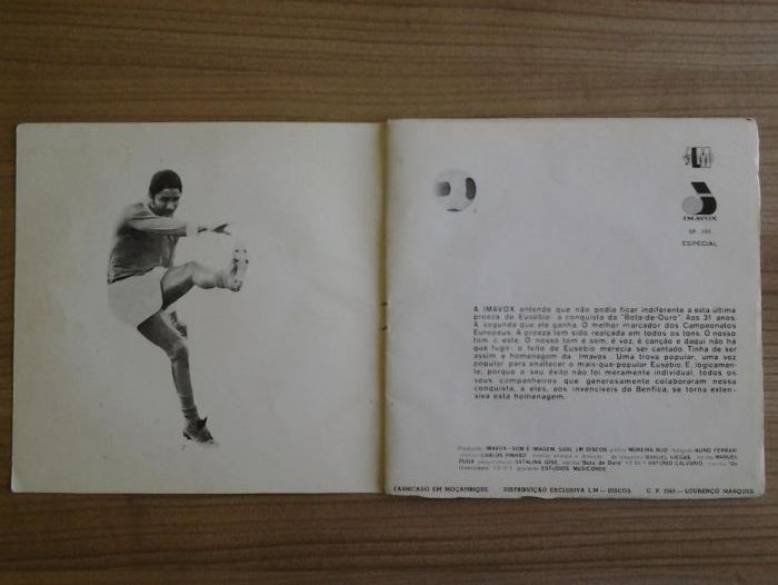 Disco de vinil "Eusebio Bota de Ouro" musicas do Benfica