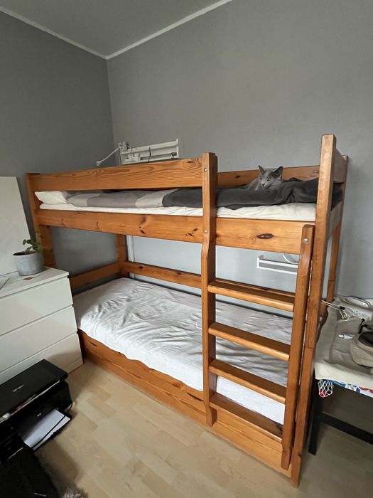 Łóżko pietrowe ze skrzynią