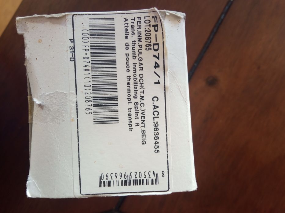 Orteza stabilizator kciuka prawego Orliman Manutec Rizart rozmiar S/1