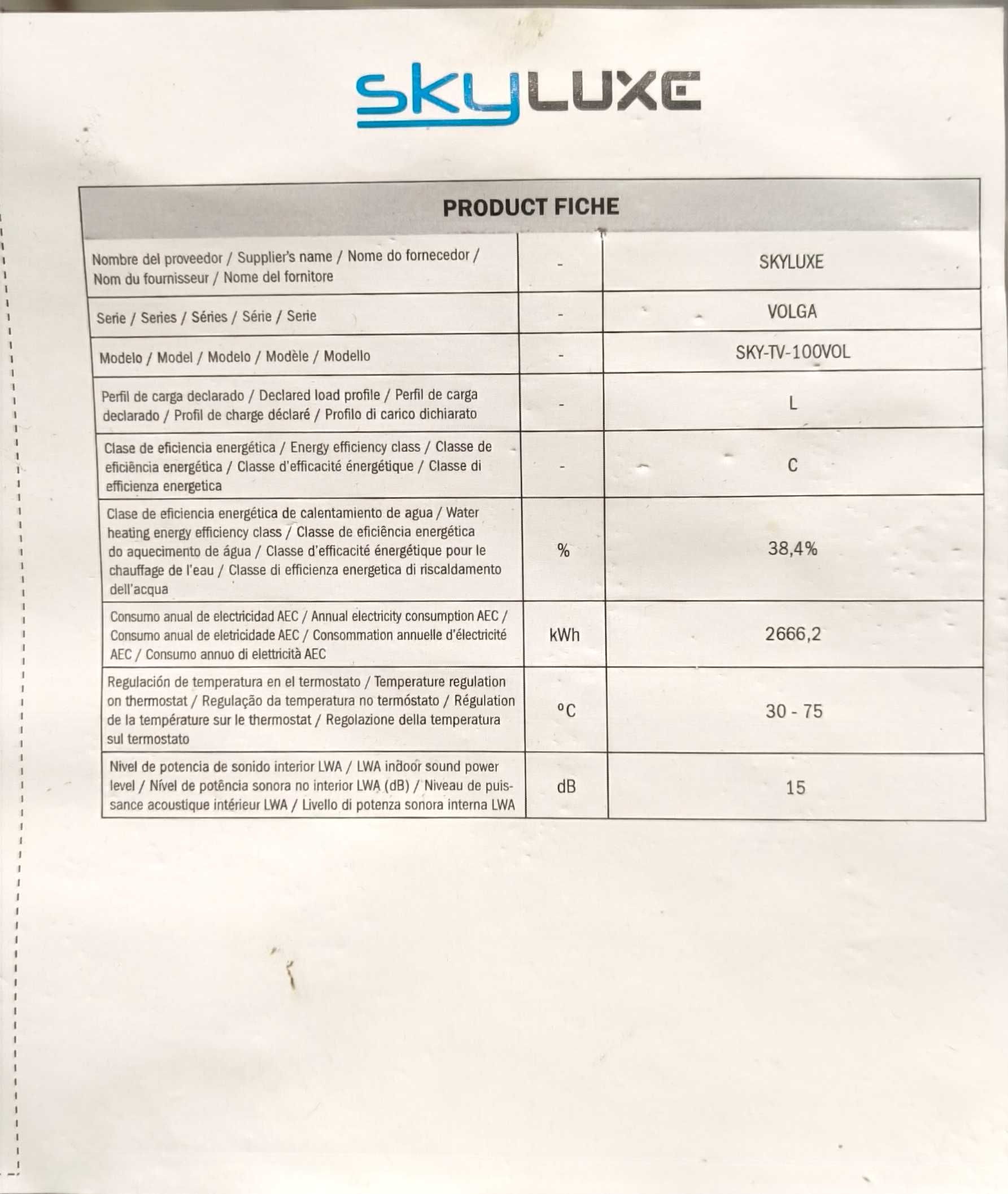 Termocumulador 100L
