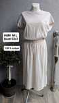 H&M sukienka sport midi M L biust 53x2 beżowa sportowa 100% cotton