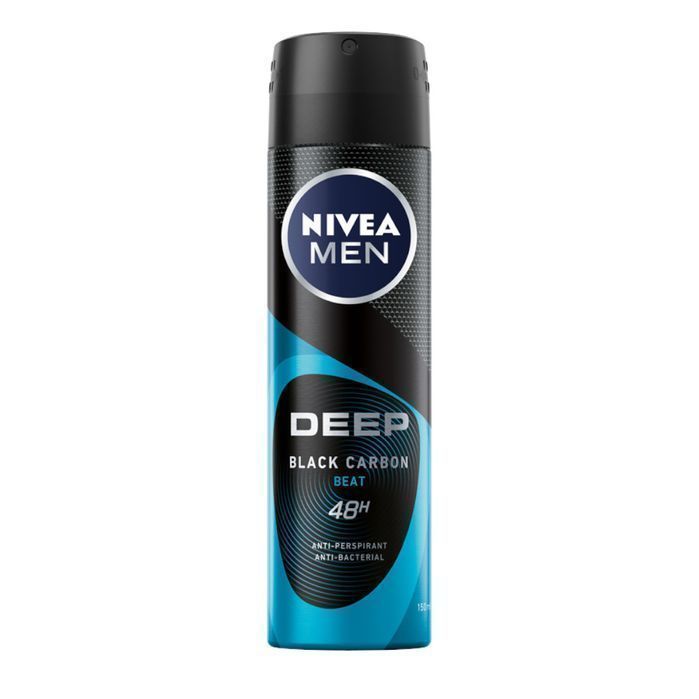 Nivea Men Deep Black Carbon Beat Antyperspirant Spray 150ml