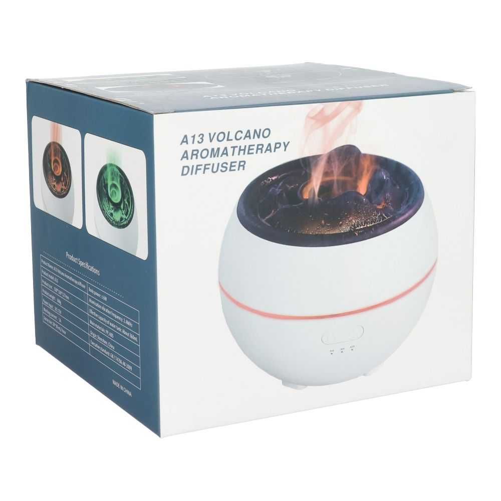 Nawilżacz powietrza / dyfuzor do aromaterapii z kolorowym płomieniem