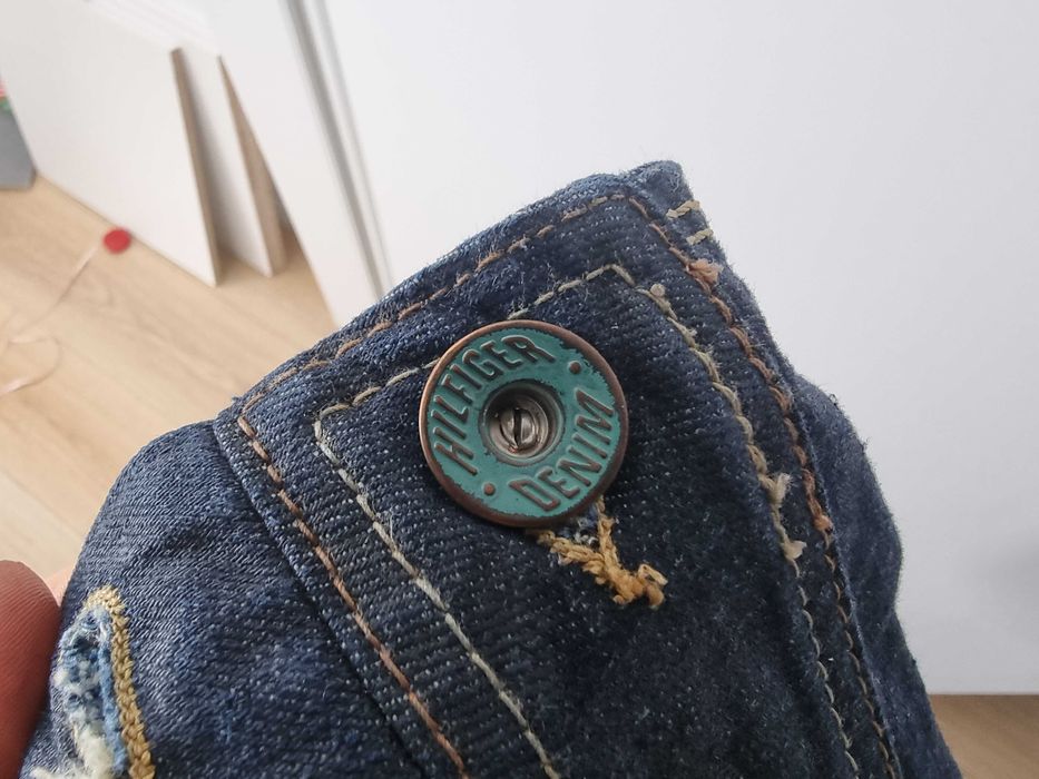 Tommy Jeans Hilfiger Denim ogrodniczki rybaczki retro styl NYC S M