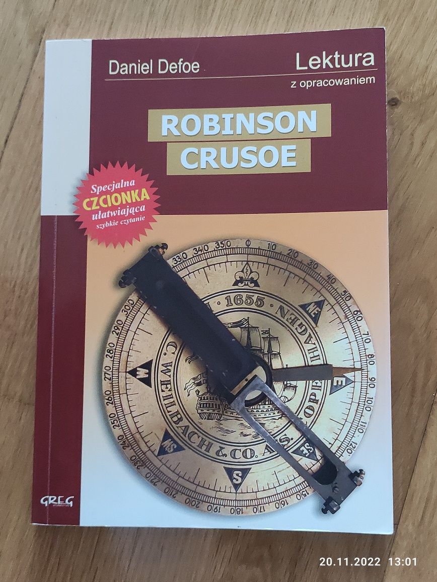 Robinson Crusoe lektura z opracowaniem