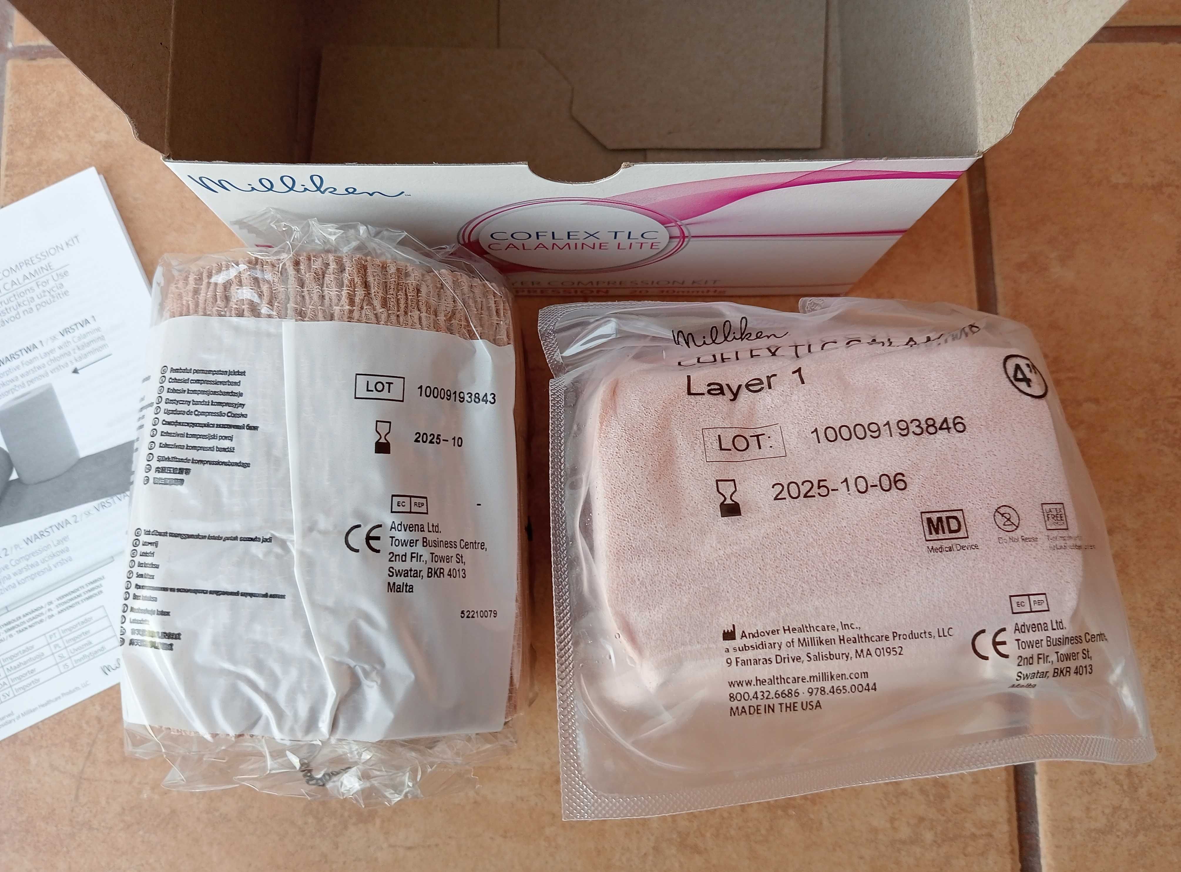 CoFlex TLC Calamine Lite, opatrunek, 10 cm x 5,5 m 2 opakowania