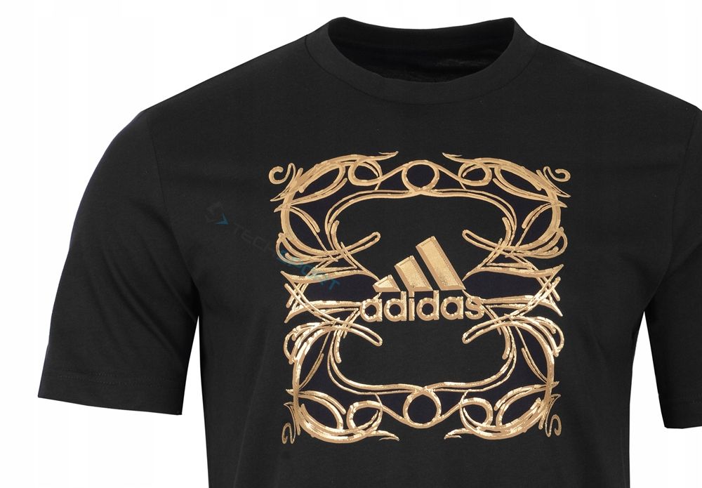 Adidas Wygodna Koszulka T-shirt Bawełniana Metalic Graphic M