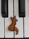 Wisiorek Naszyjnik Drewniany Lis Lisek Handmade
