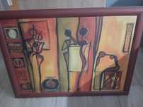Obraz w drewnianej ramie. 81×111