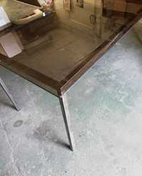 Stół loft 180x90 szkło metal