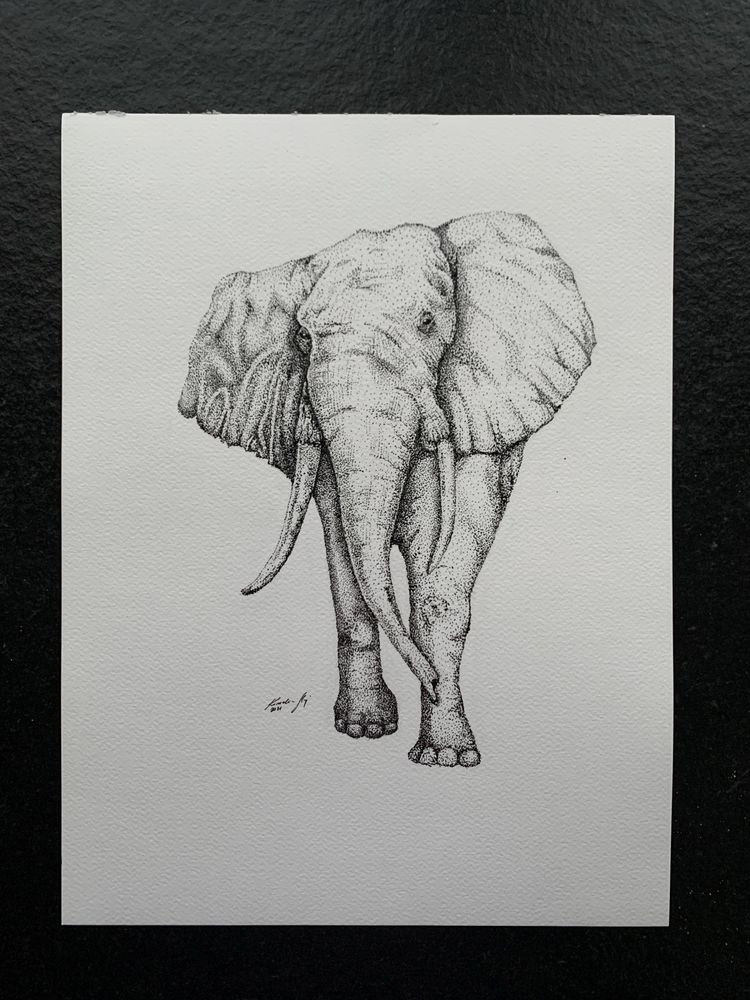 Grafika piórko atrament rękodzieło rysunek 30 x 40