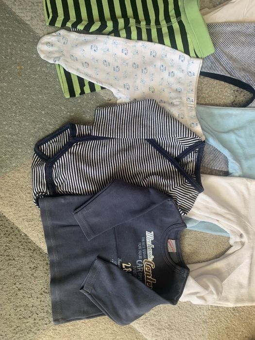 Ubranka chłopięce zestaw 11 sztuk r. 56