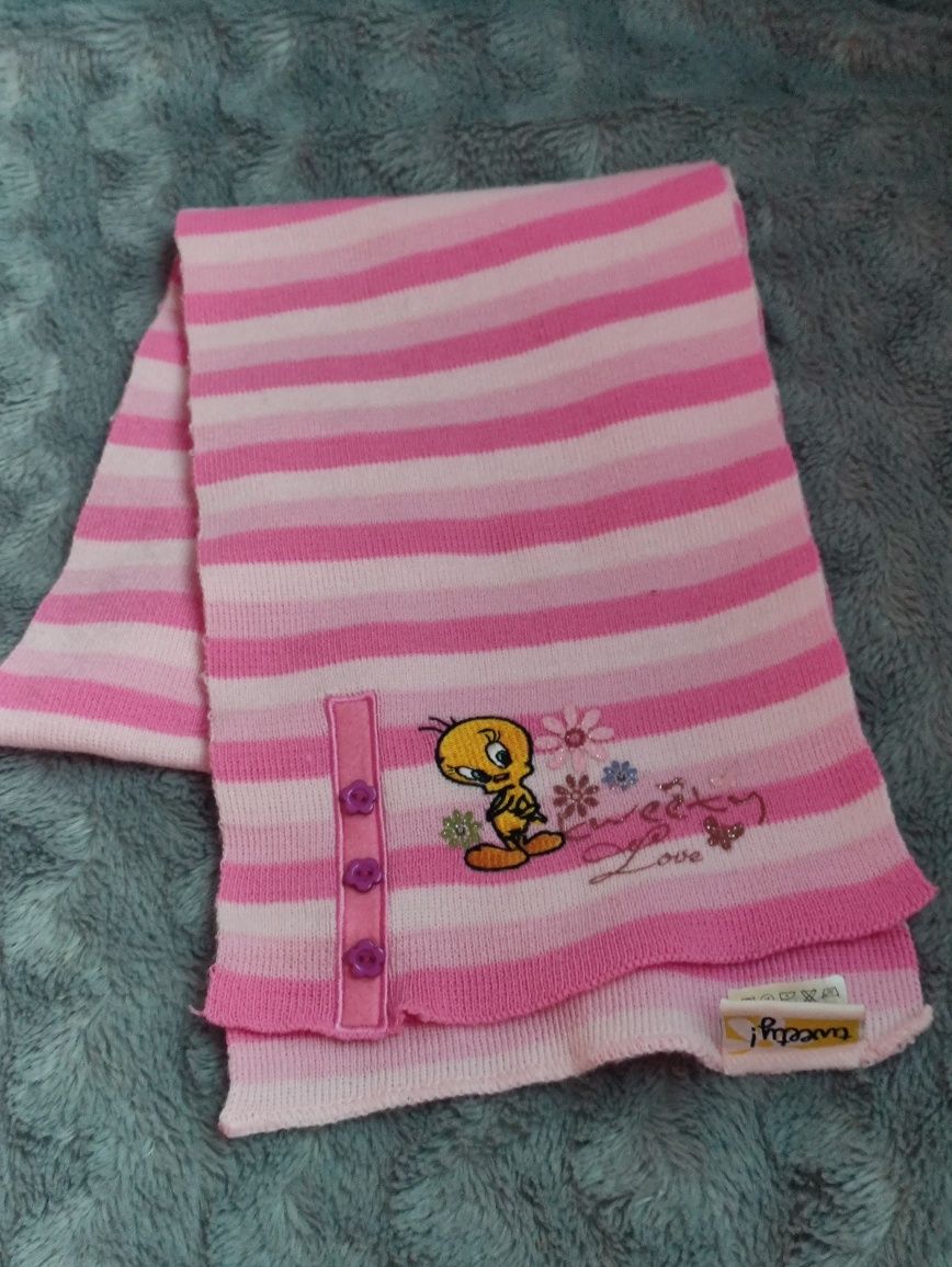 Tweety, komplet czapka i szalik.