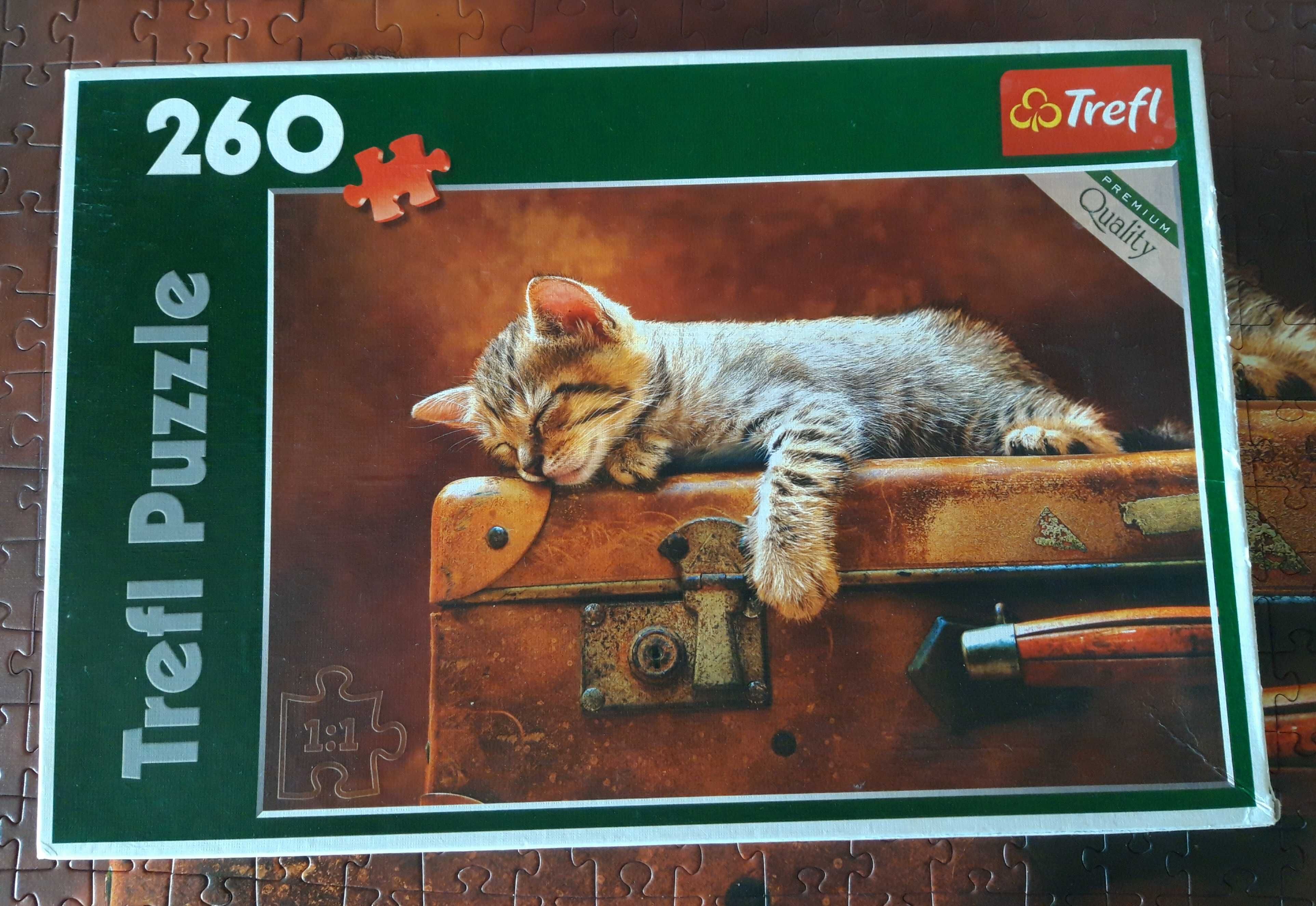 Puzzle Trefl 260 el kotek Słodki sen