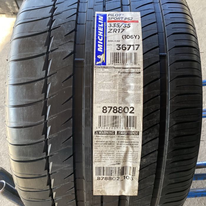 Шини нові 335/35/17 - 2шт Michelin Pilot Sport PS2