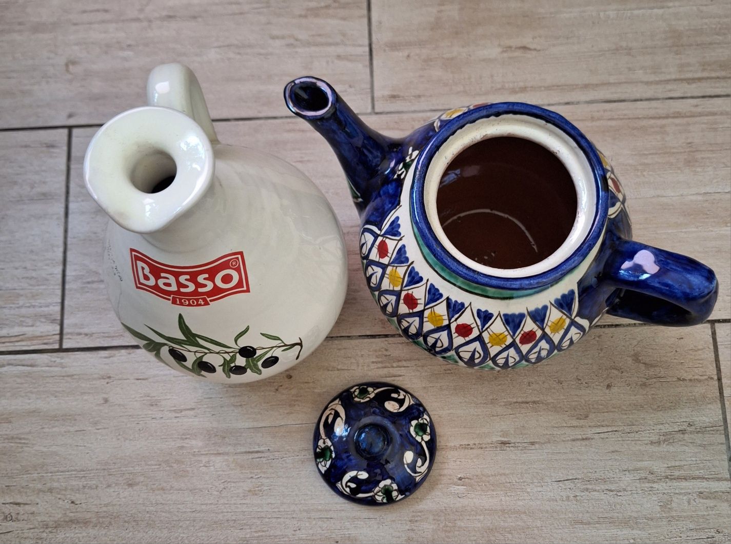 Чайник керамика узбекский рисунок Кувшин под оливковое масло