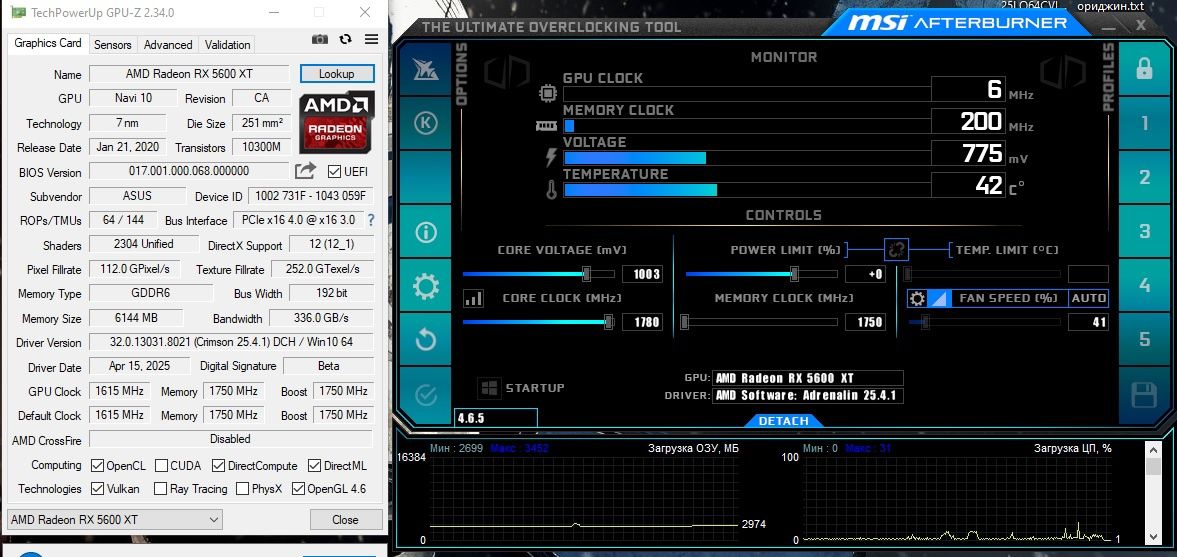 Asus rx 5600 xt dual t6g evo відеокарта