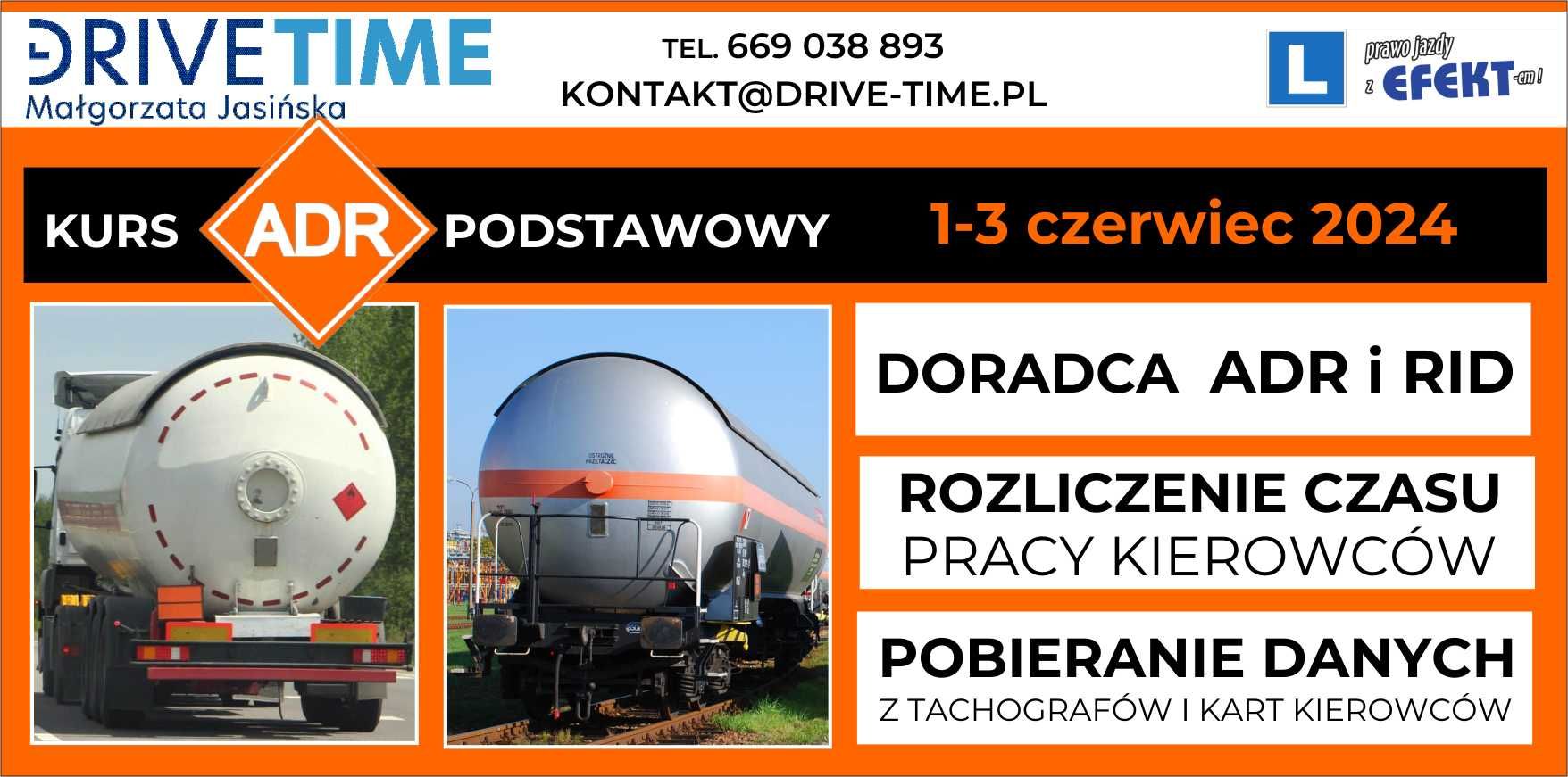 Kurs ADR Brodnica przewóz drogowy towarów niebezpiecznych BRODNICA